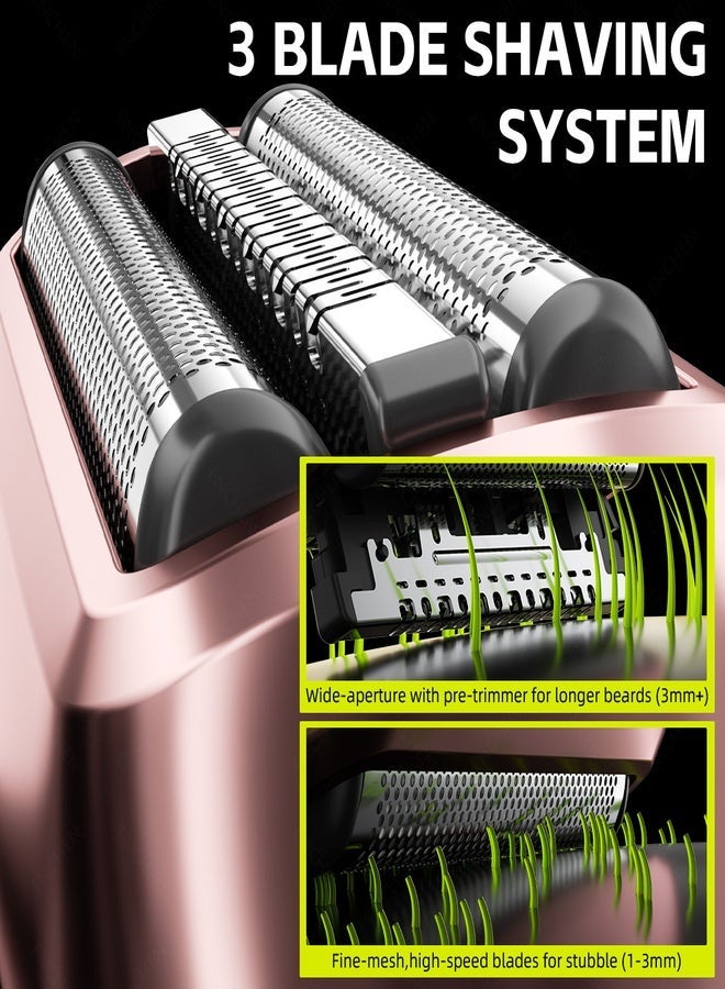 ENCHEN ماكينة حلاقة ميني مدمجة MS006 بنظام شفرات ثلاثية عائمة 3D بسرعة 6800 دورة في الدقيقة قابلة للشحن من نوع C بحجم الجيب - رمادي غامق - Image 3